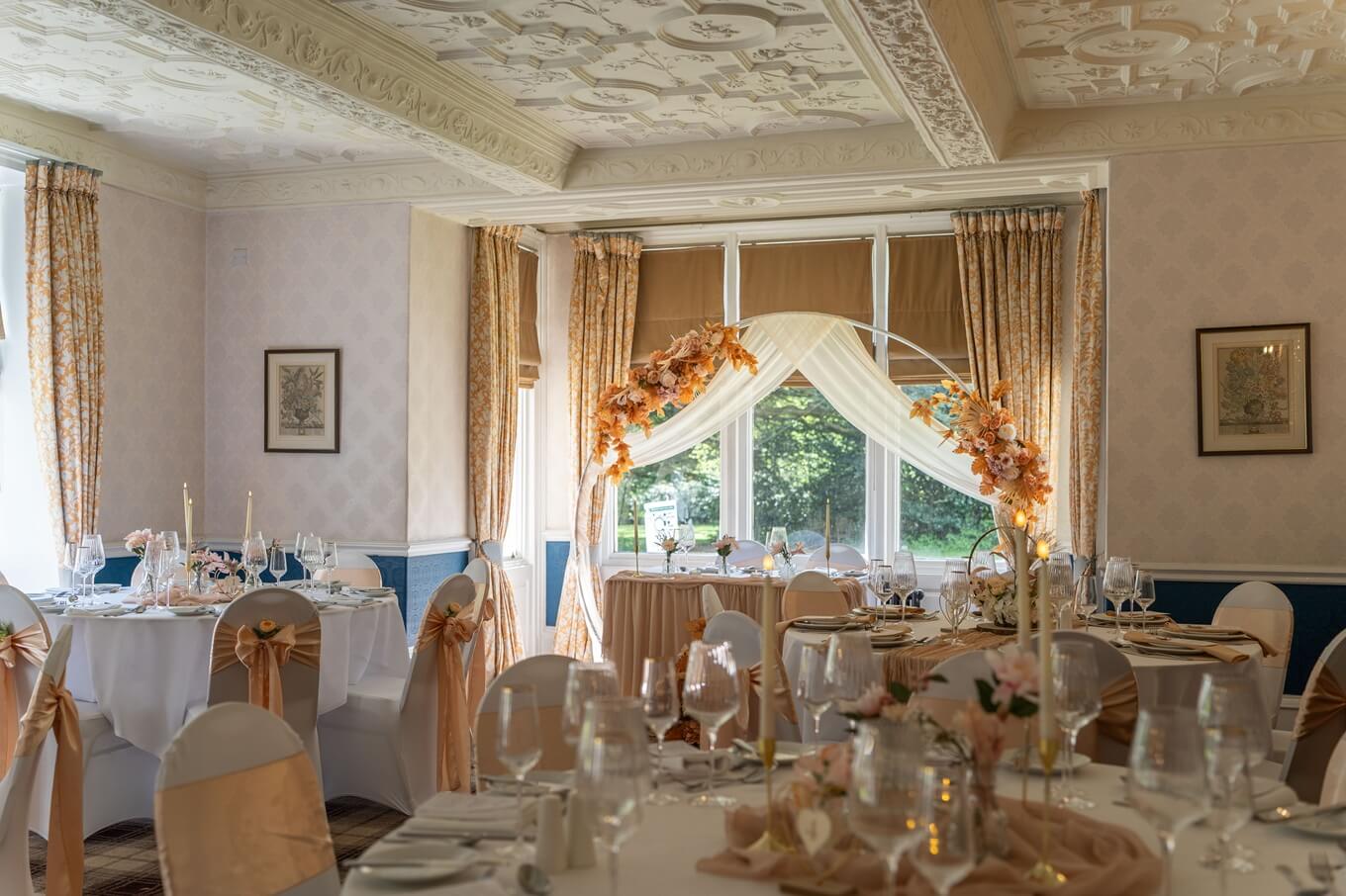 Jacobean wedding breakfast 2 of 2 Weetwood Hall Hotel, Leeds